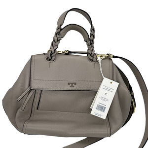 Tory Burch Half-Moon Small Satchel ~ French Gray ~ NWT